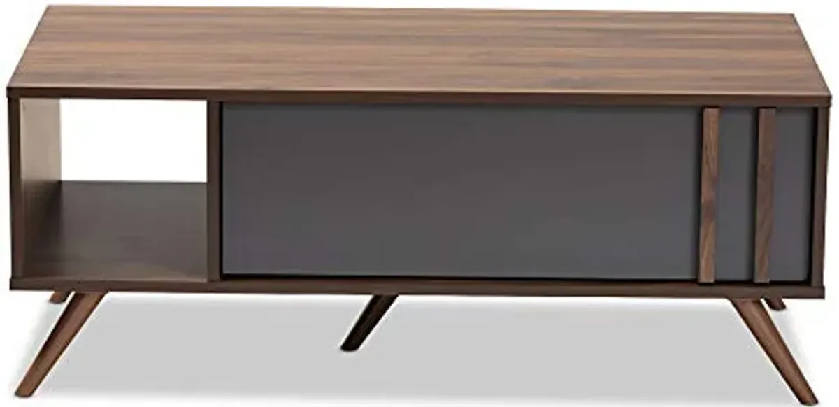 Baxton Studio Coffee Tables, Grey/Walnut