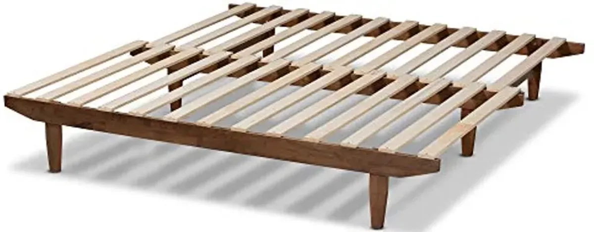 Baxton Studio Bed Frames, Twin/King, Walnut