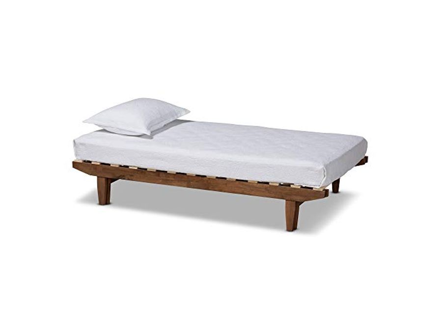 Baxton Studio Bed Frames, Twin/King, Walnut