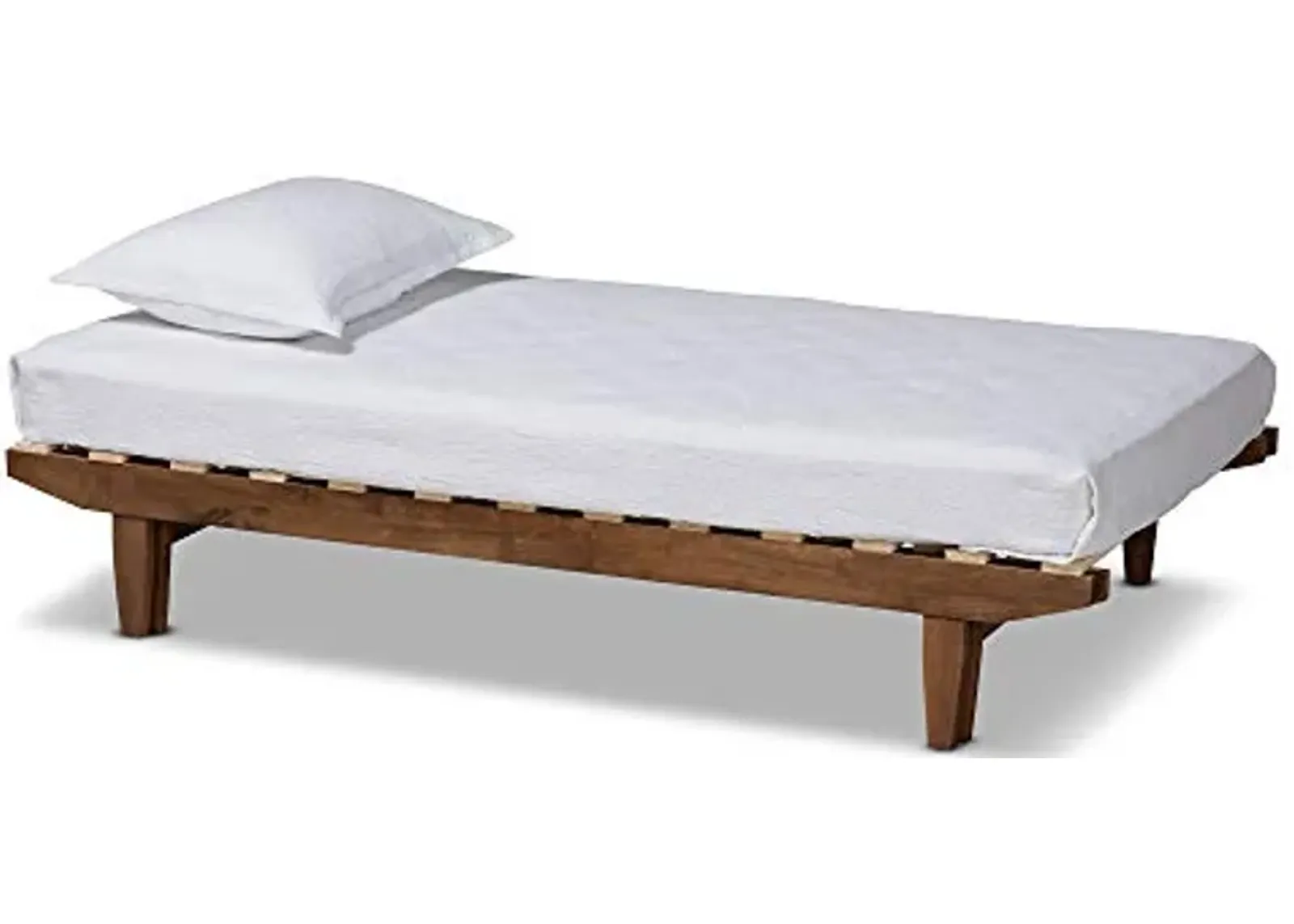 Baxton Studio Bed Frames, Twin/King, Walnut