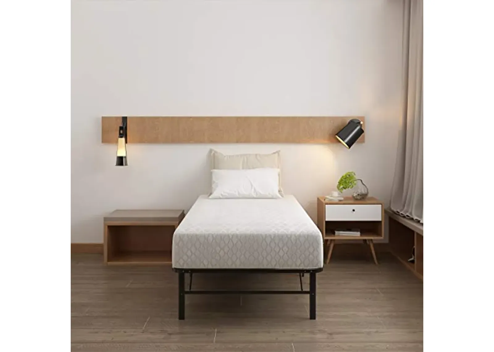 Signature Design by Ashley 10 Inch Memory Foam Mattress with Better Than a Boxspring Adjustable Base - Twin