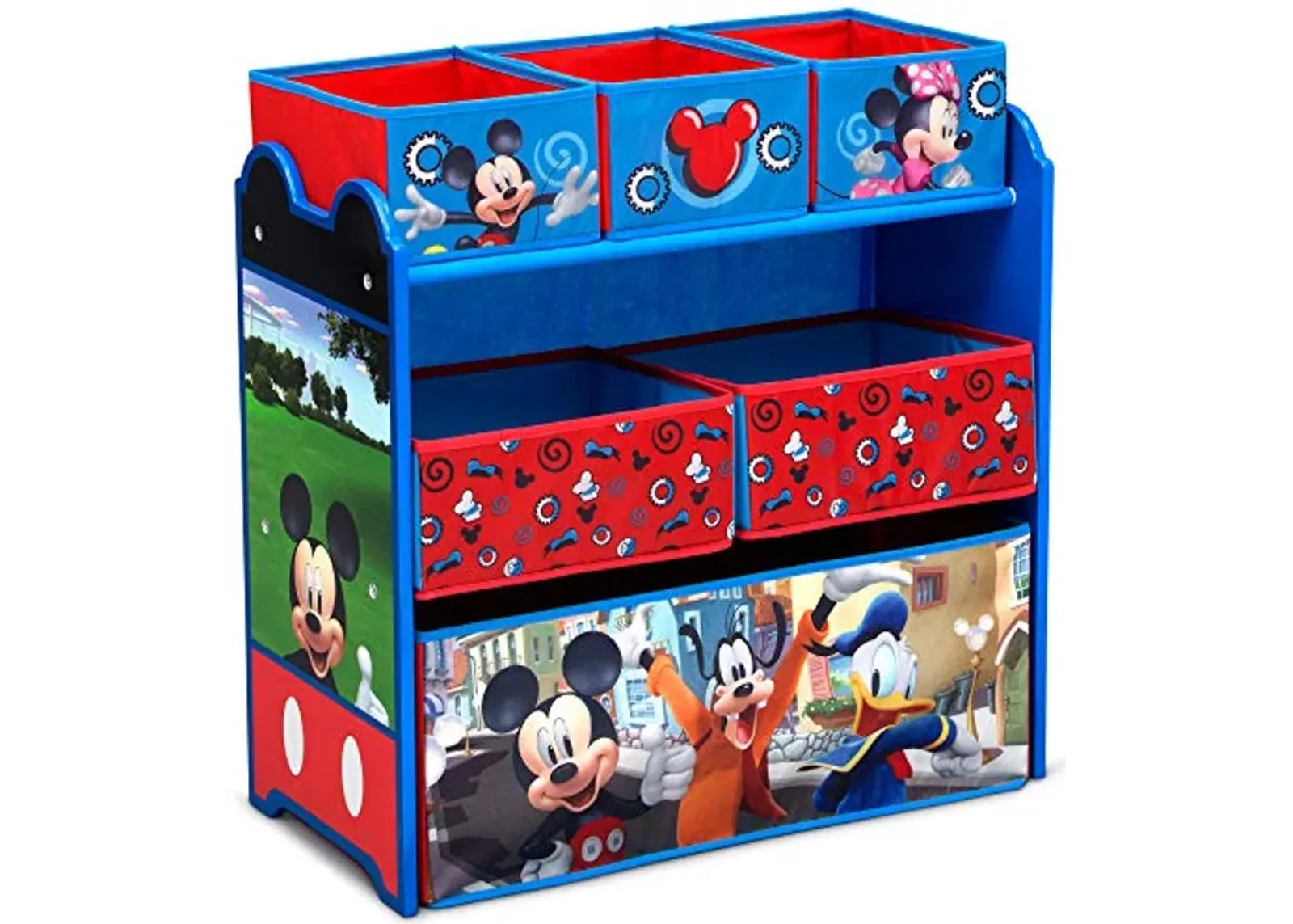 Delta Children Disney Mickey Mouse 6 Bin Design and Store Toy Organizer