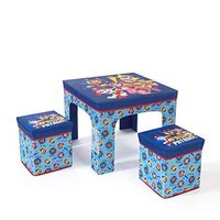 Nick Jr. Paw Patrol 3 Piece Collapsible Set with Storage Table and 2 Ottomans