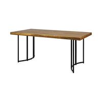 Christopher Knight Home Samuel Outdoor Modern Industrial Acacia Wood Dining Table, Teak and Black