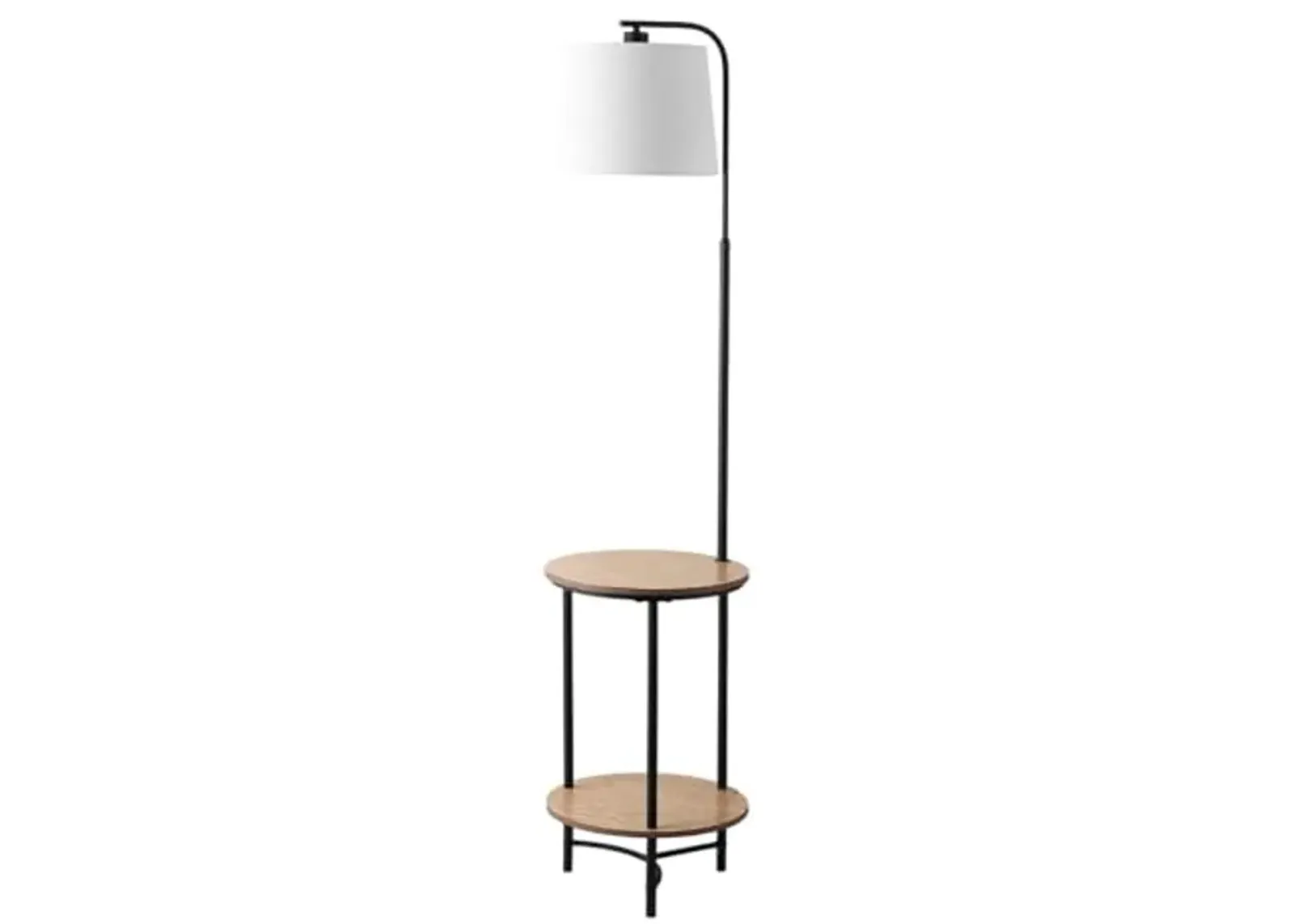 Safavieh FLL4080A Lighting Collection Henley 2-Shelf Matte Black 63-inch (LED Bulb Included) Floor Lamp