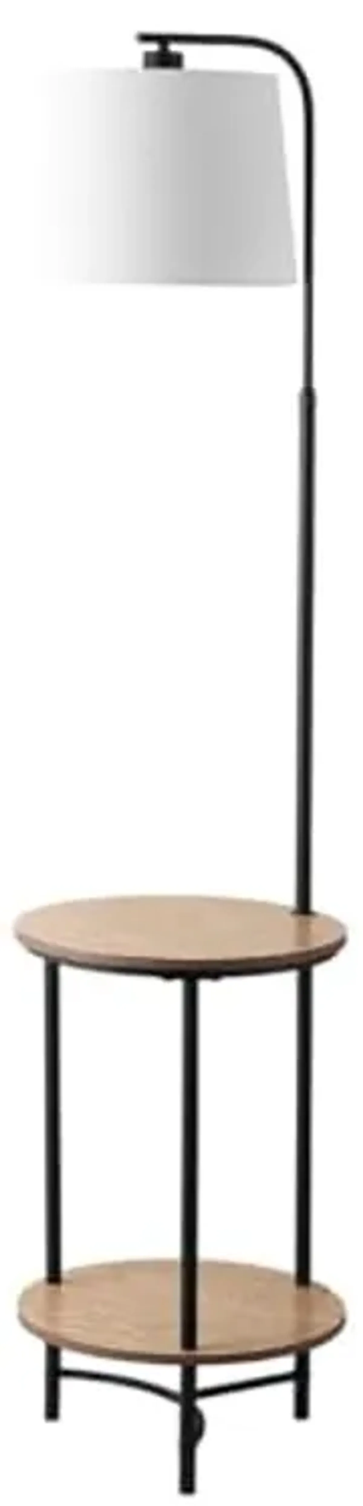 Safavieh FLL4080A Lighting Collection Henley 2-Shelf Matte Black 63-inch (LED Bulb Included) Floor Lamp