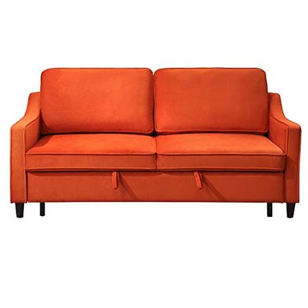 Lexicon Maston Convertible Studio Sofa Bed, Orange