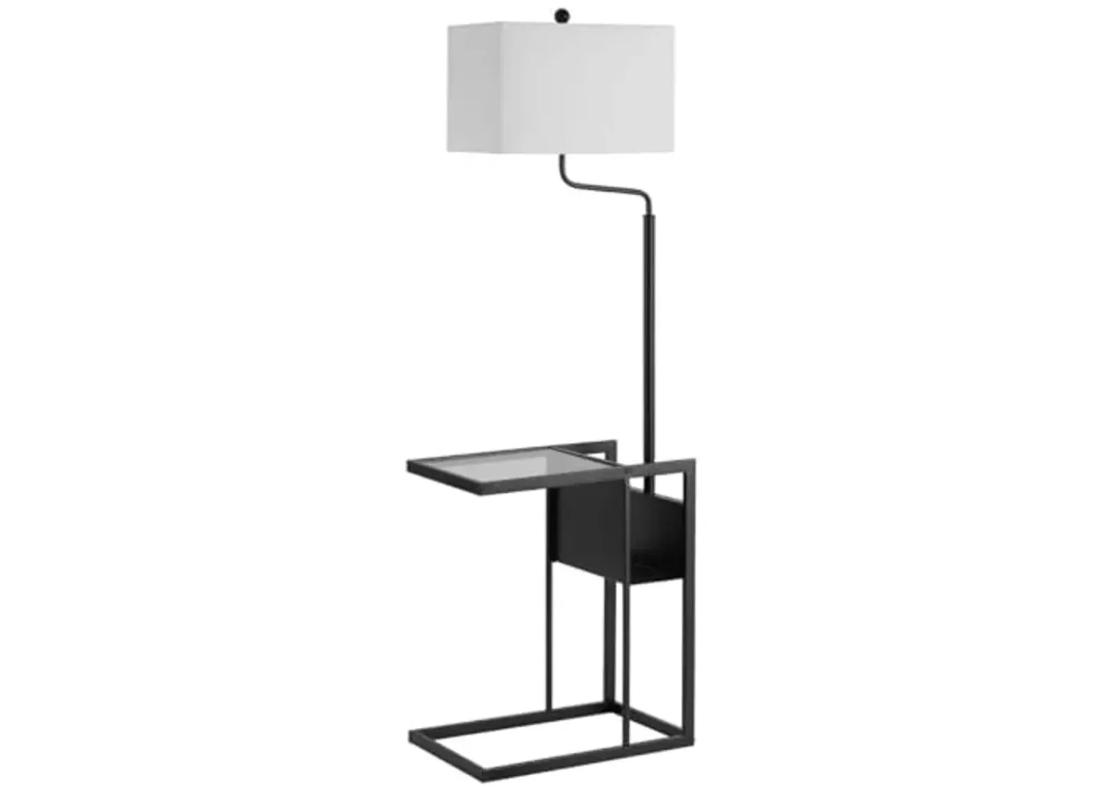 Safavieh FLL4081A Lighting Collection Janson Matte Black 59-inch Table (LED Bulb Included) Floor Lamp