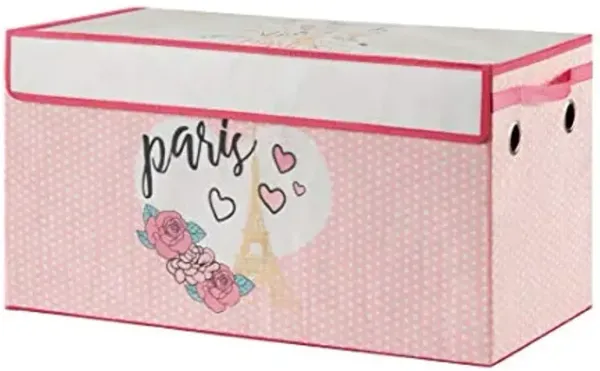 Heritage Kids Paris Collapsible Toy Storage Trunk, Pink