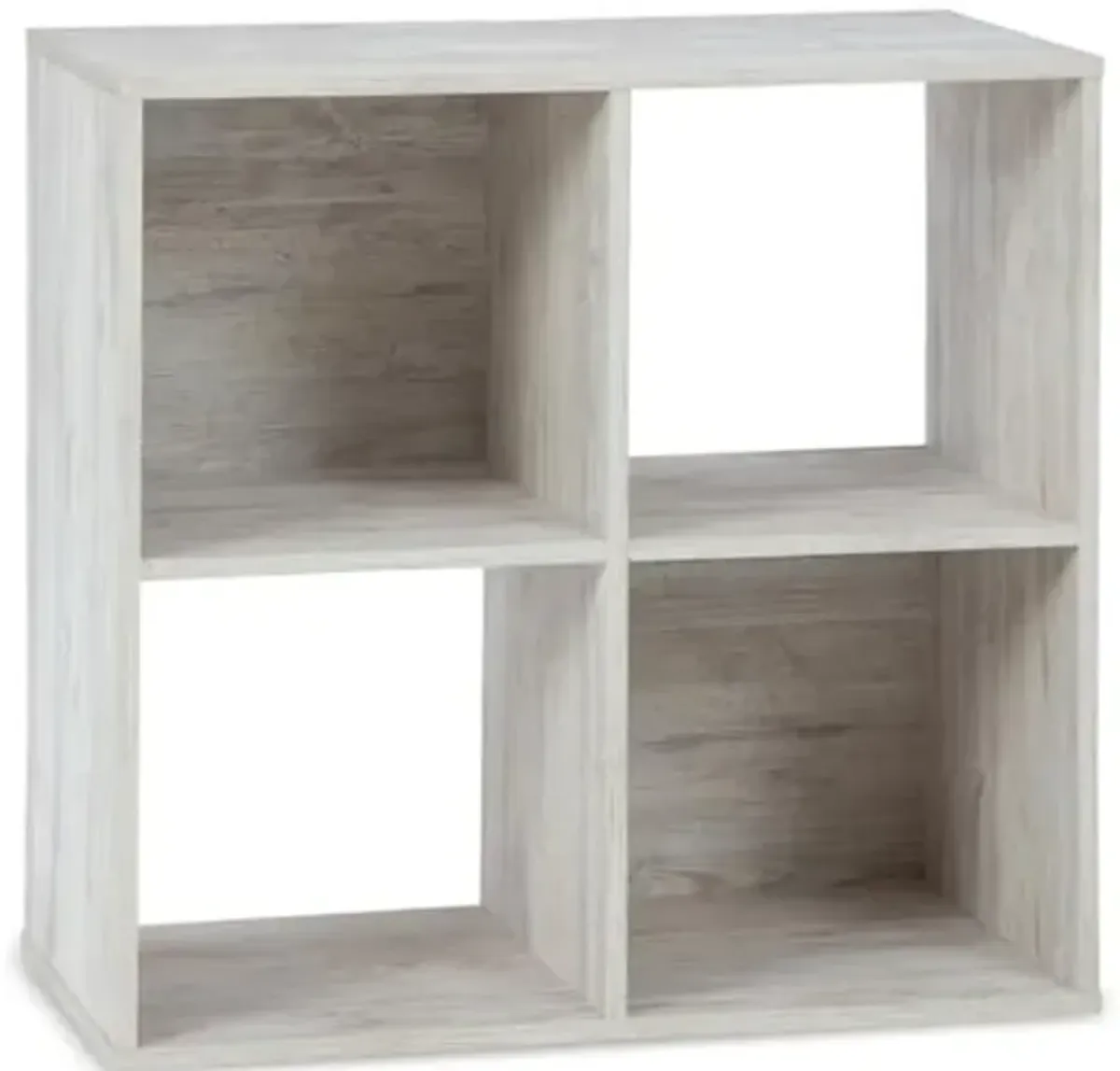 Signature Design by Ashley Paxberry Coastal 4 Cube Storage Organizer or Bookcase, Whitewash