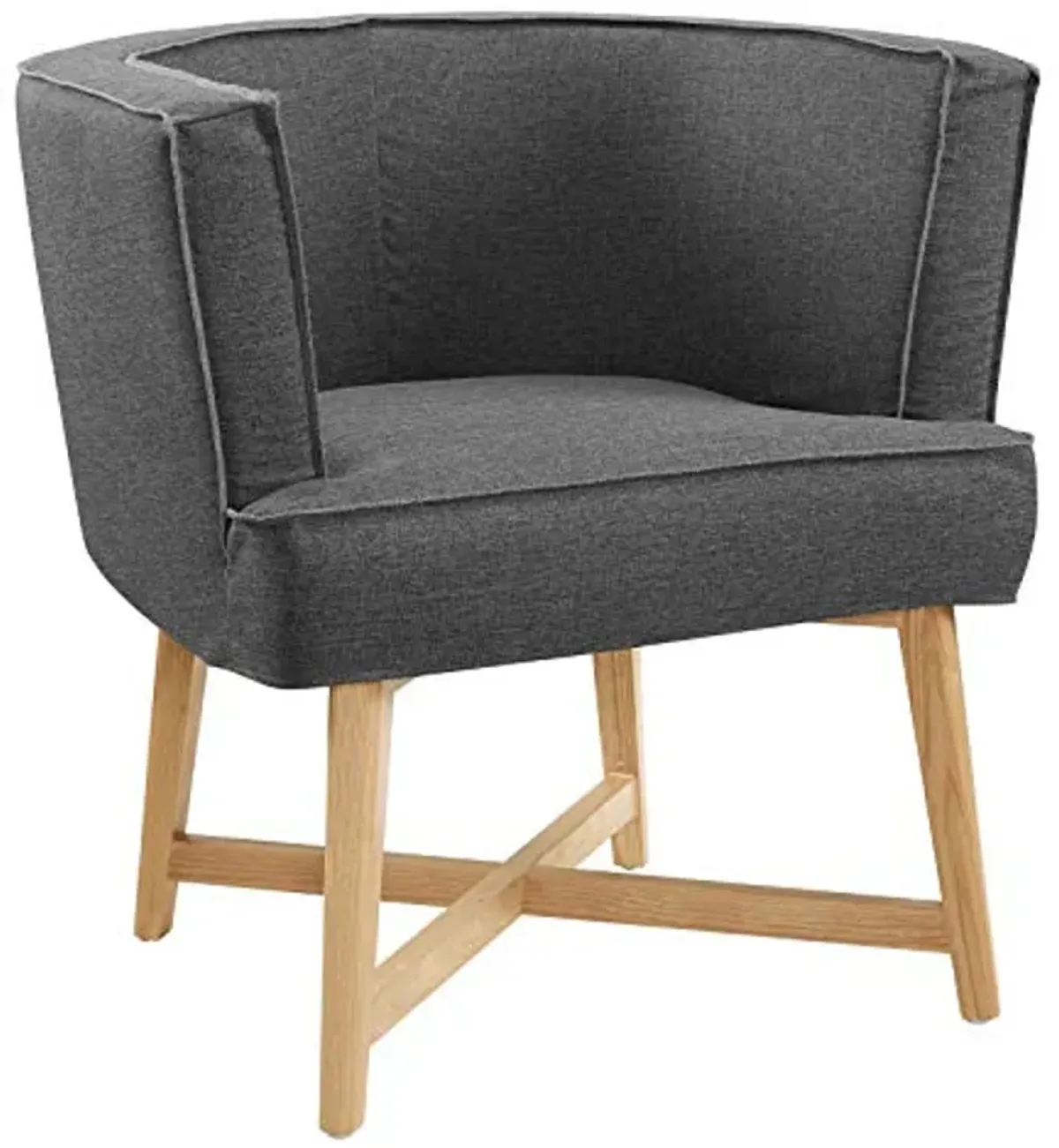 Modway Anders Upholstered Fabric Accent Chair, Gray