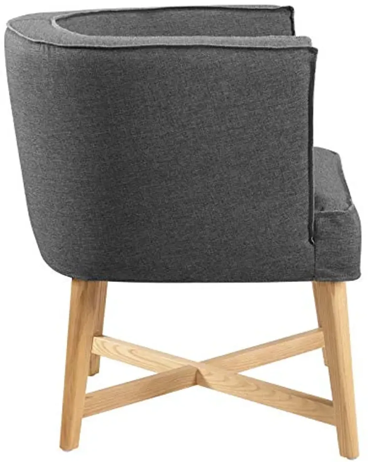 Modway Anders Upholstered Fabric Accent Chair, Gray