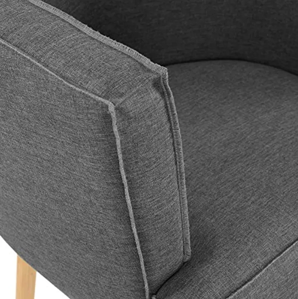 Modway Anders Upholstered Fabric Accent Chair, Gray