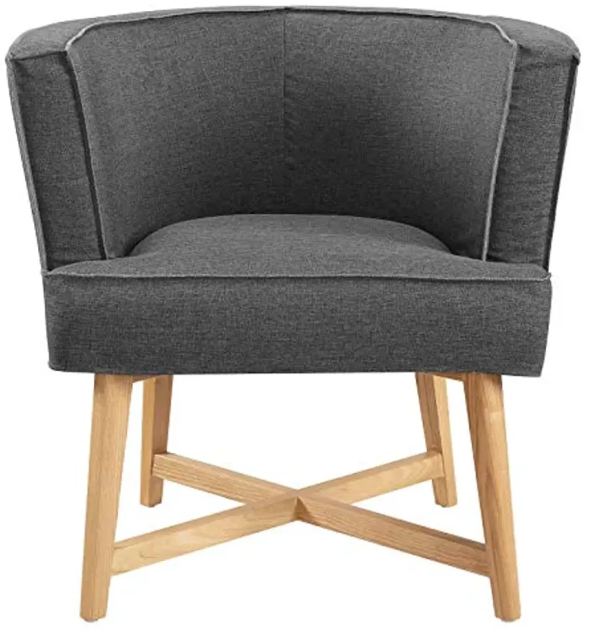 Modway Anders Upholstered Fabric Accent Chair, Gray