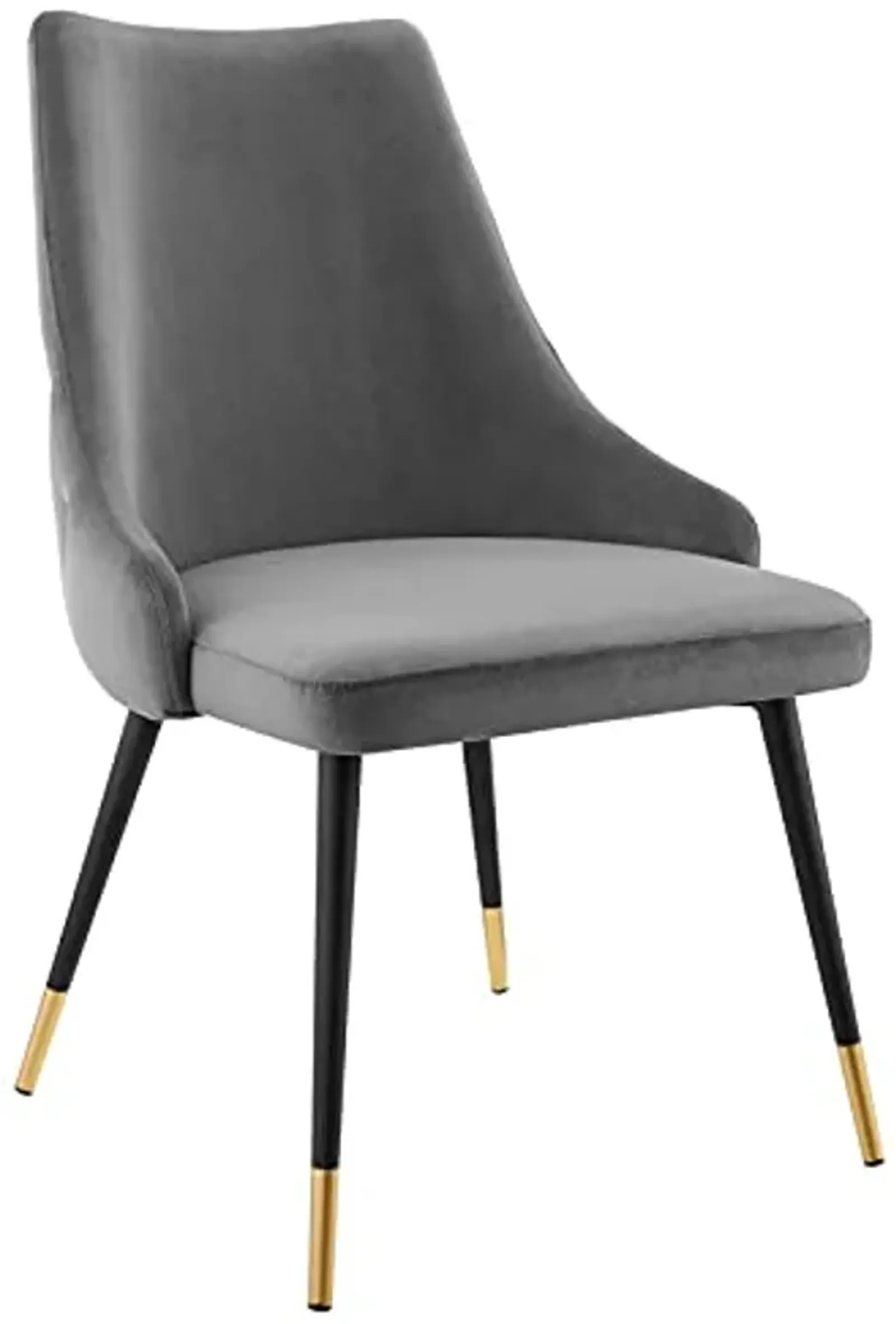 Modway EEI-3907-GRY Adorn Tufted Performance Velvet Dining Side Chair, Gray