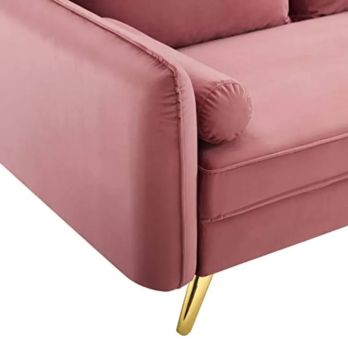 Modway Revive Performance Velvet Loveseat, Dusty Rose