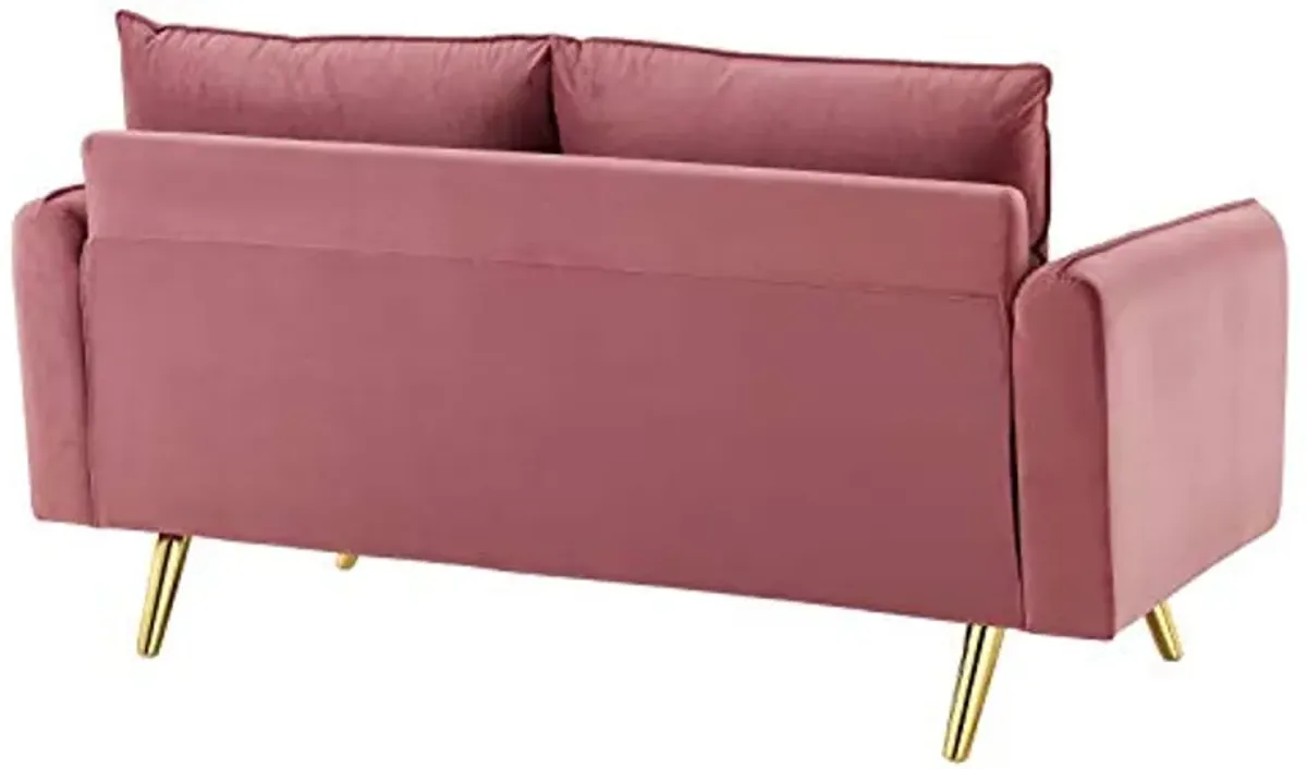 Modway Revive Performance Velvet Loveseat, Dusty Rose