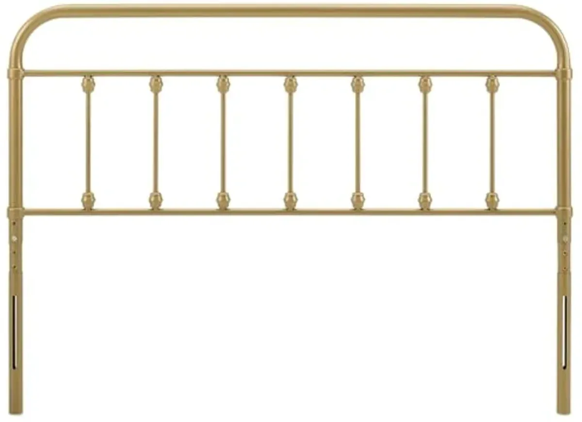 Modway MOD-6155-GLD Sage King Metal Headboard, Gold