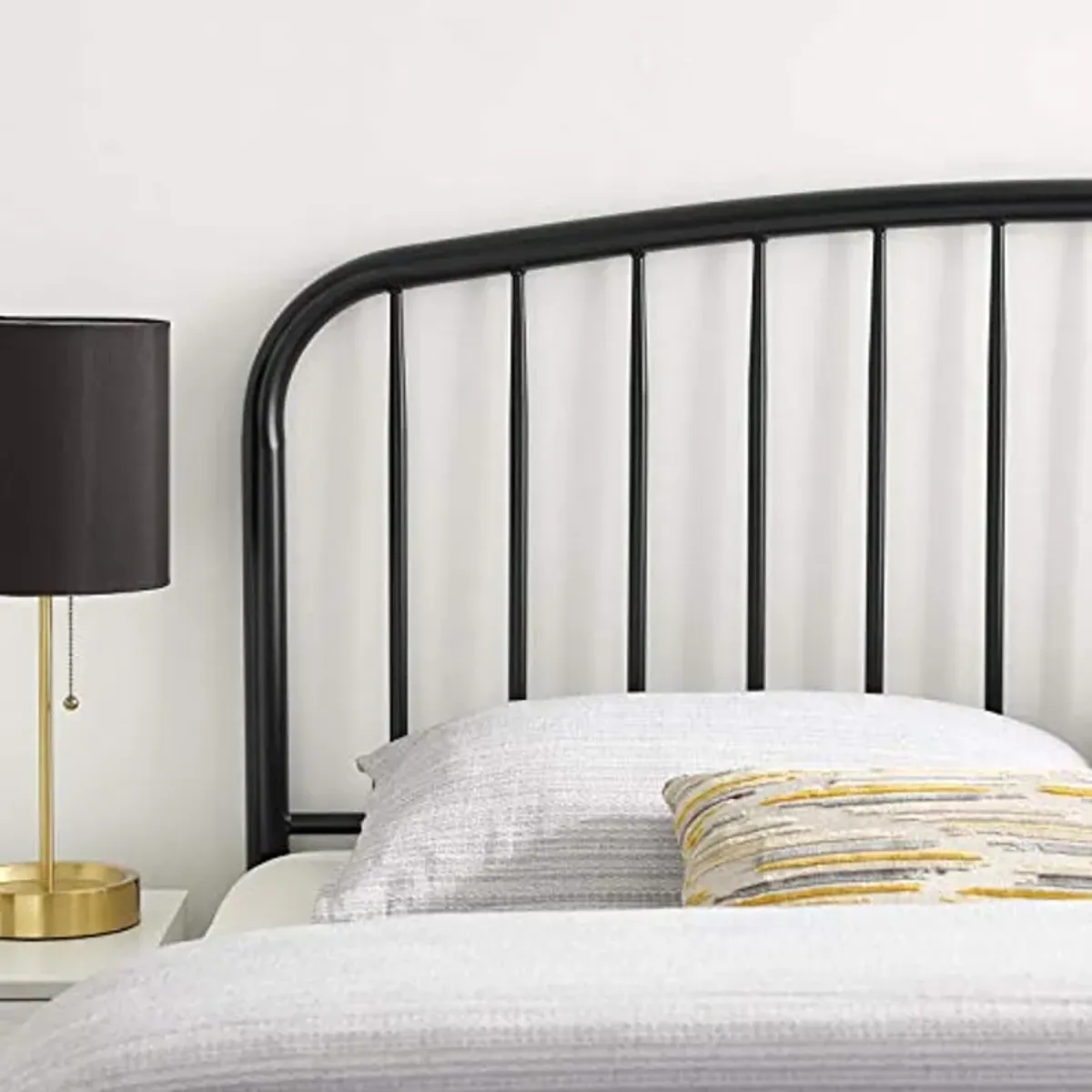 Modway MOD-6151-BLK Nova King Metal Headboard, Black