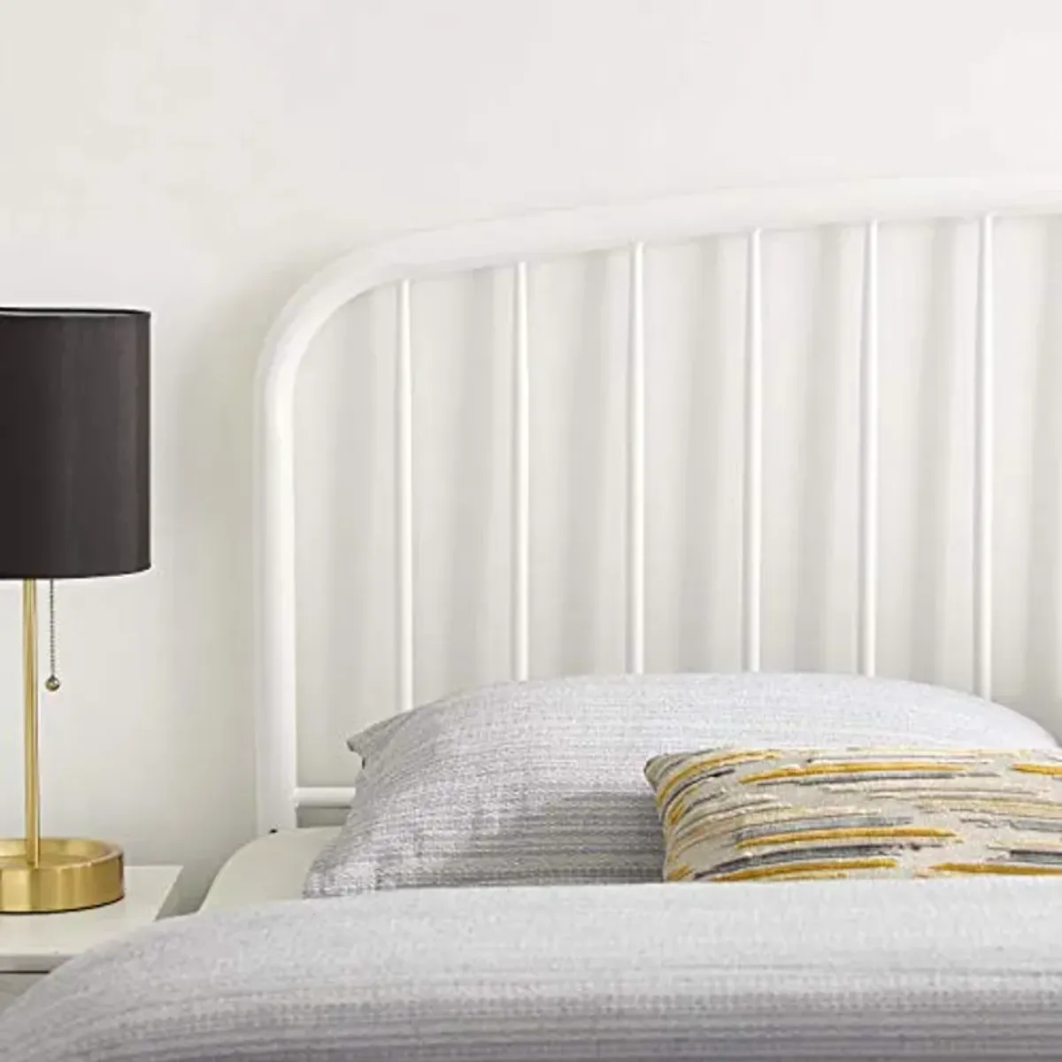 Modway MOD-6150-WHI Nova Queen Metal Headboard, White