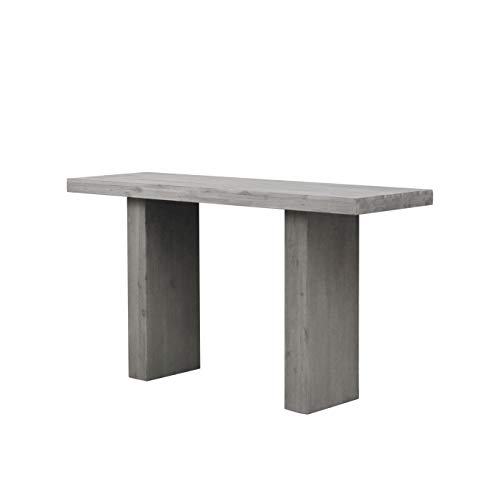 Abbyson Living Contemporary Decorative Wood Console Table, Light Grey