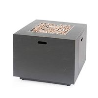 Christopher Knight Home Solomon Outdoor 33-Inch Square Fire Pit, Brushed Brown