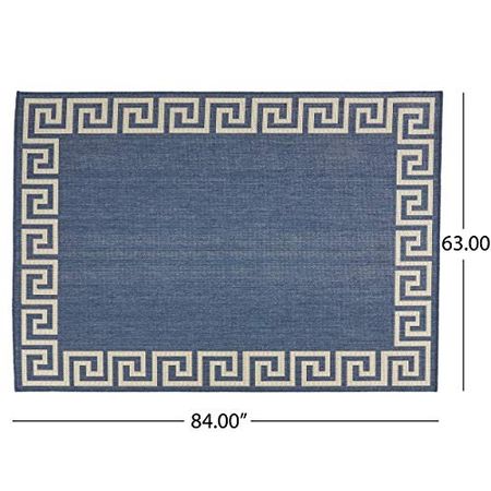 Christopher Knight Home Rug, 5'3"x 7', Blue and Ivory