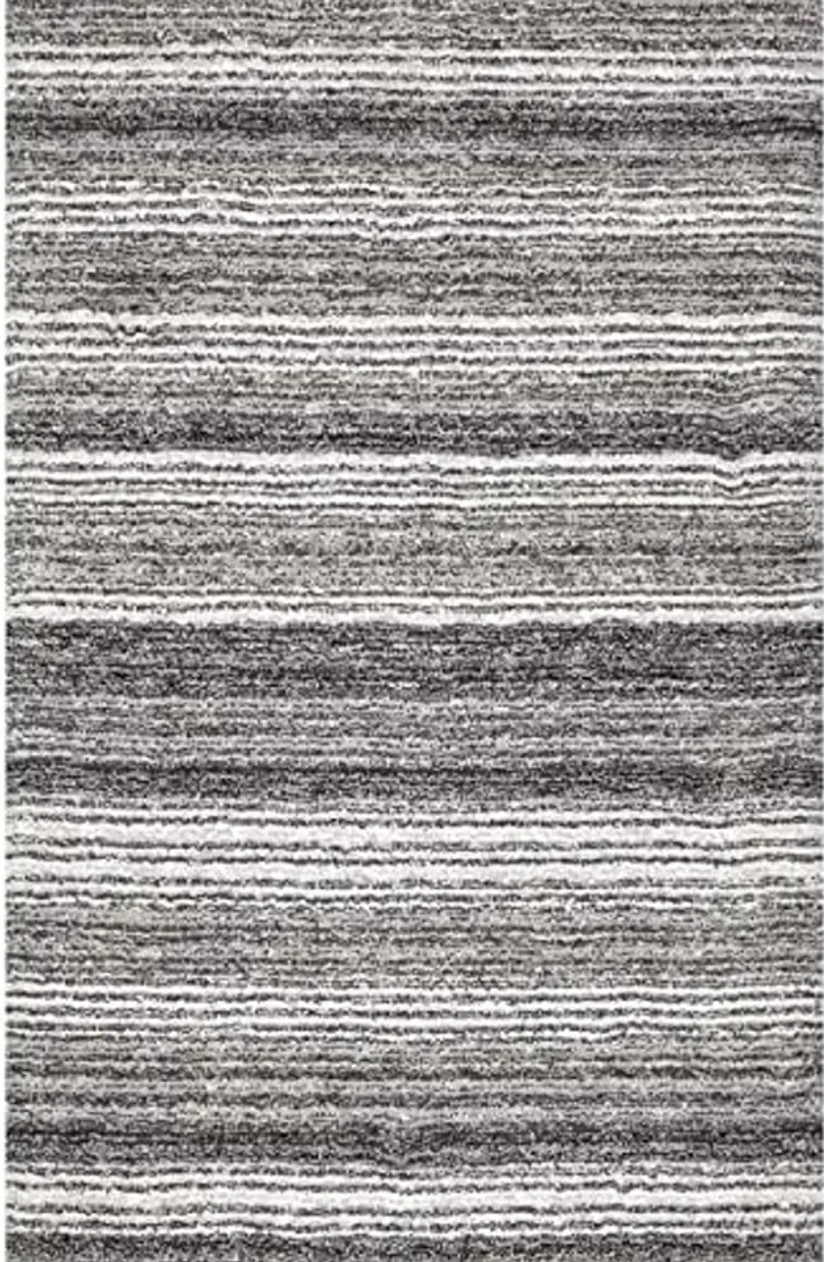 nuLOOM Drey Striped Shag Area Rug - 2x3 Accent Shag Rug Casual Gray Multi/Brown Rugs for Living Room Bedroom Dining Room Nursery Entryway