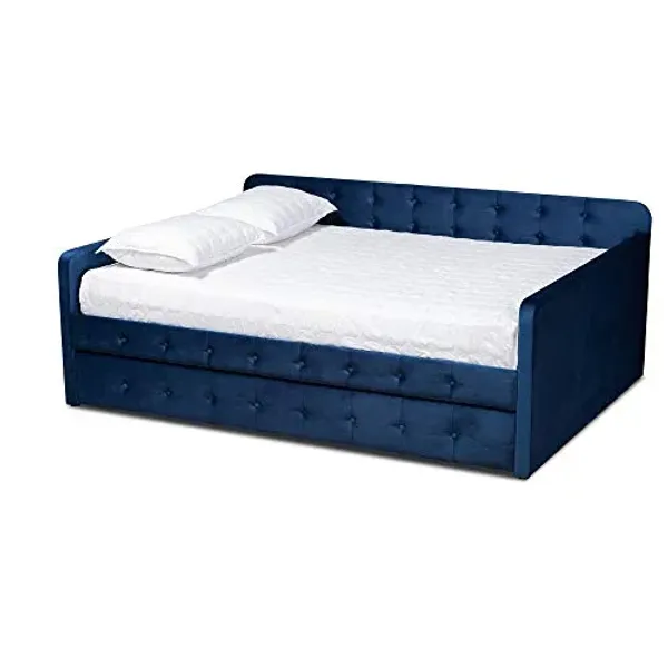 Baxton Studio Daybeds, Full, Navy Blue