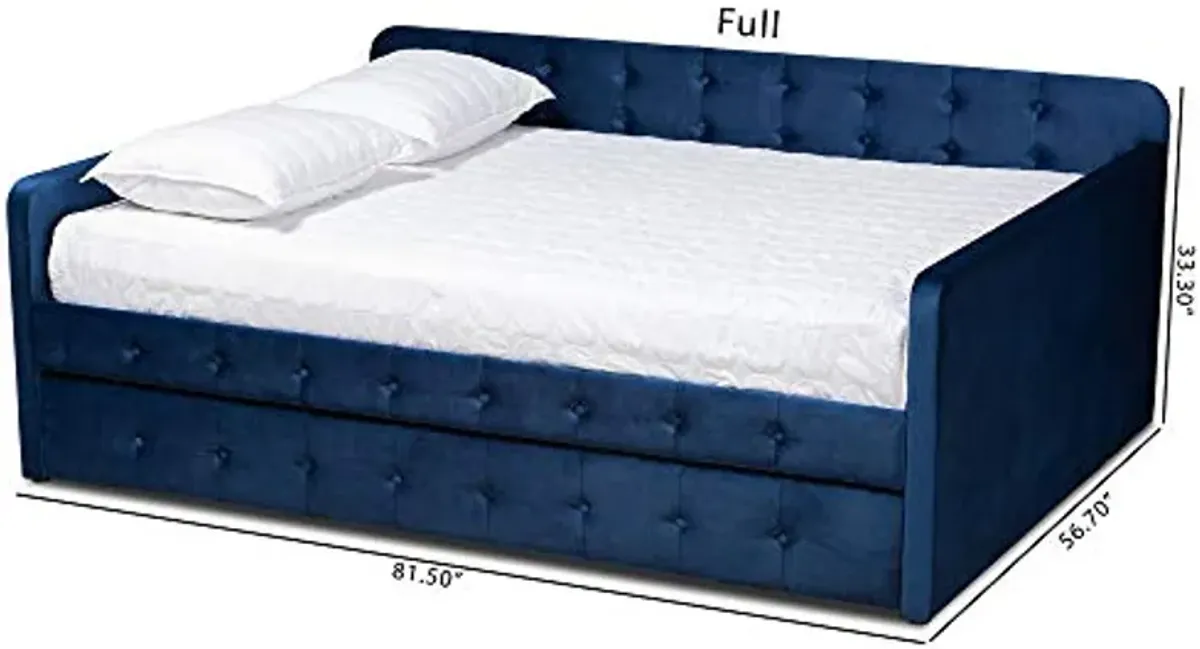 Baxton Studio Daybeds, Queen, Navy Blue