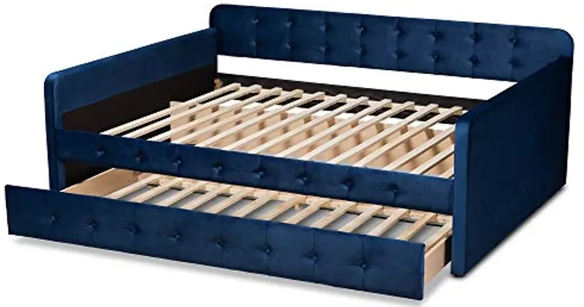 Baxton Studio Daybeds, Queen, Navy Blue