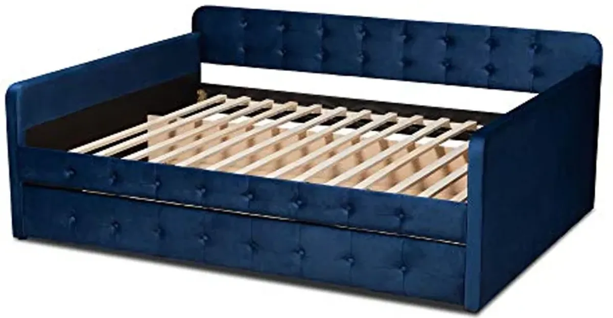 Baxton Studio Daybeds, Queen, Navy Blue