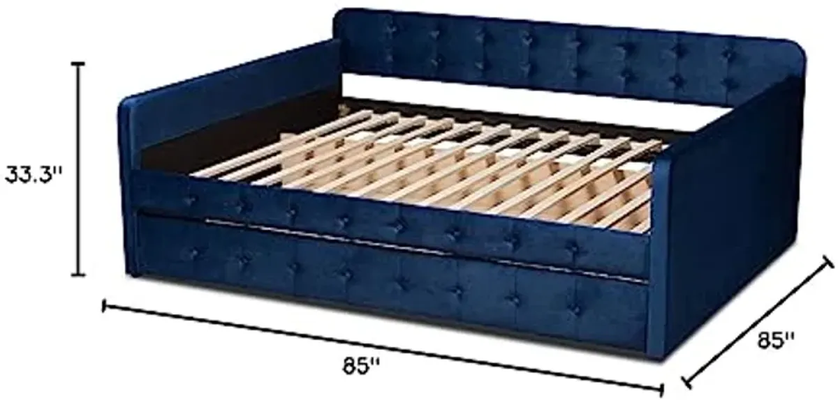 Baxton Studio Daybeds, Queen, Navy Blue