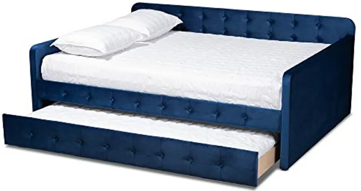 Baxton Studio Daybeds, Queen, Navy Blue