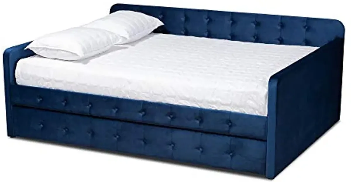 Baxton Studio Daybeds, Queen, Navy Blue