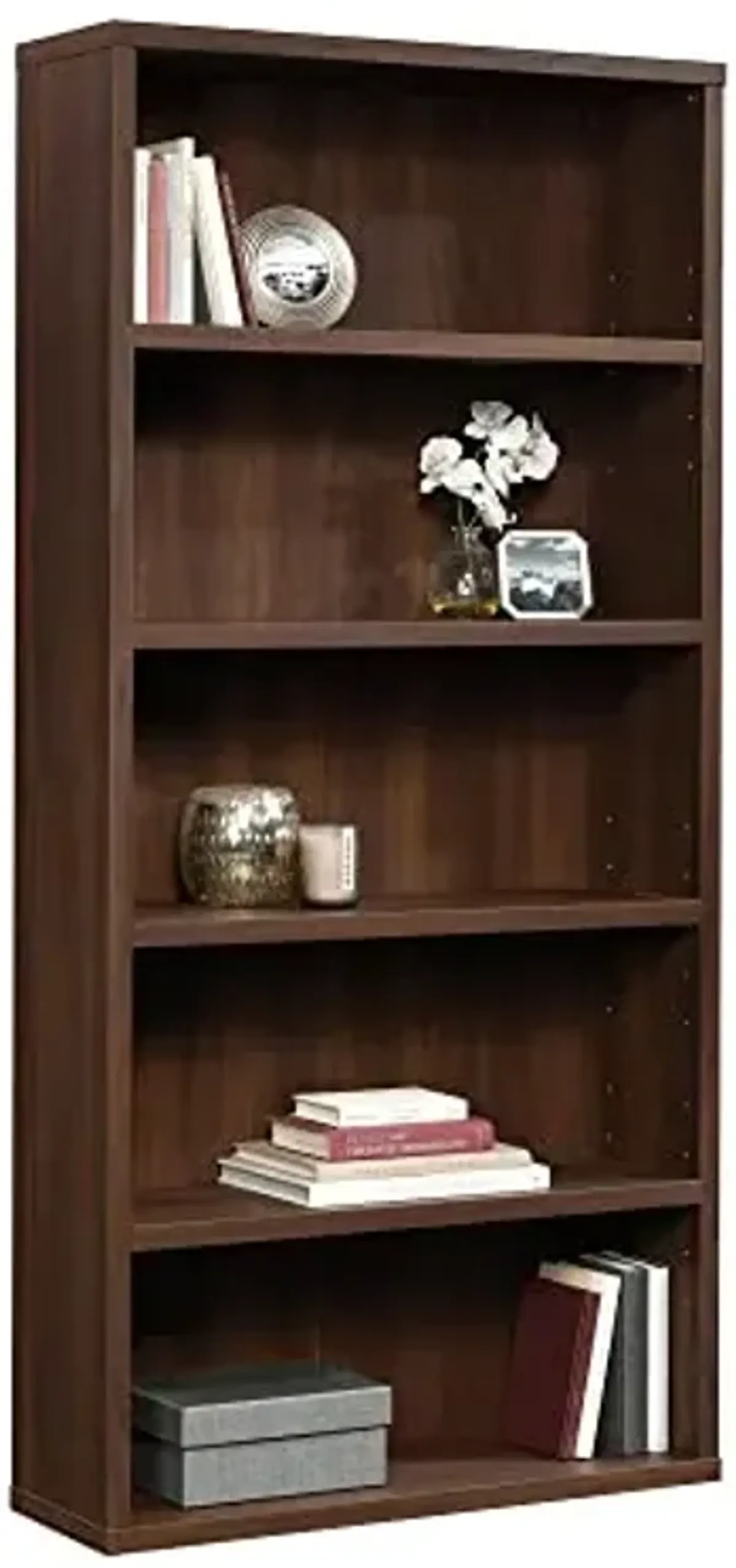 Sauder® Optimum 73-1/2"H 5-Shelf Bookcase, Spiced Mahogany