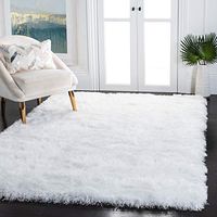 SAFAVIEH Vegas Shag Collection 9' x 12' Ivory VGS868A Solid Area Rug