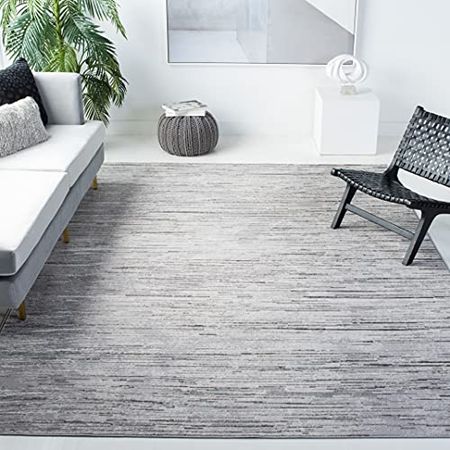 SAFAVIEH Orchard Collection 9' x 12' Grey / Light Grey ORC668H Modern Abstract Area Rug