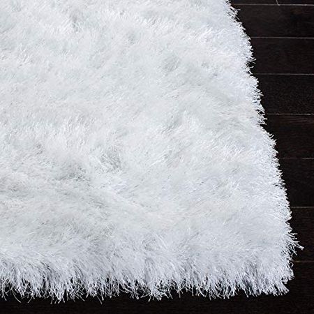 SAFAVIEH Vegas Shag Collection 2'2" x 8' Ivory VGS868A Solid Runner Rug
