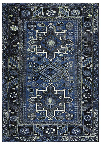 SAFAVIEH Vintage Hamadan Collection 2'7" x 5' Blue/Grey VTH211N Oriental Traditional Persian Non-Shedding Living Room Bedroom Area Rug