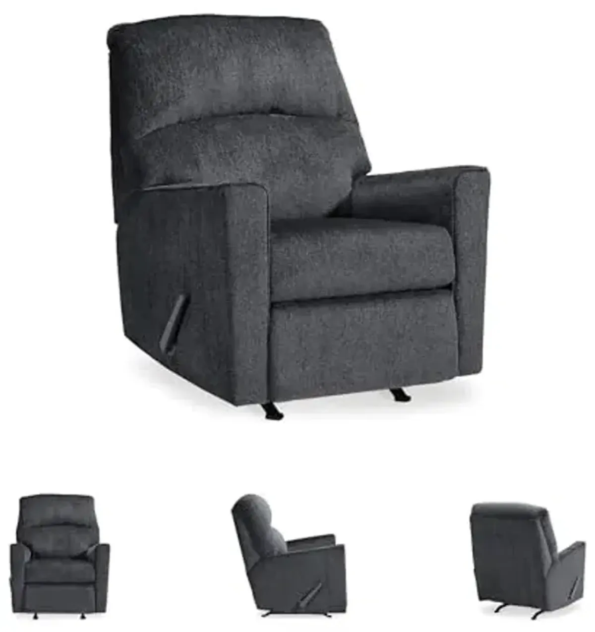 Signature Design by Ashley Altari Modern Nursery Manual Rocker Recliner, Light Gray