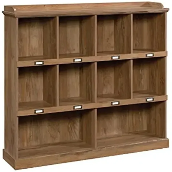Sauder Barrister Lane 10 Cubby Storage Organizer Book Shelf/Bookcase Cube Storage Shelves, in Sindoori Mango