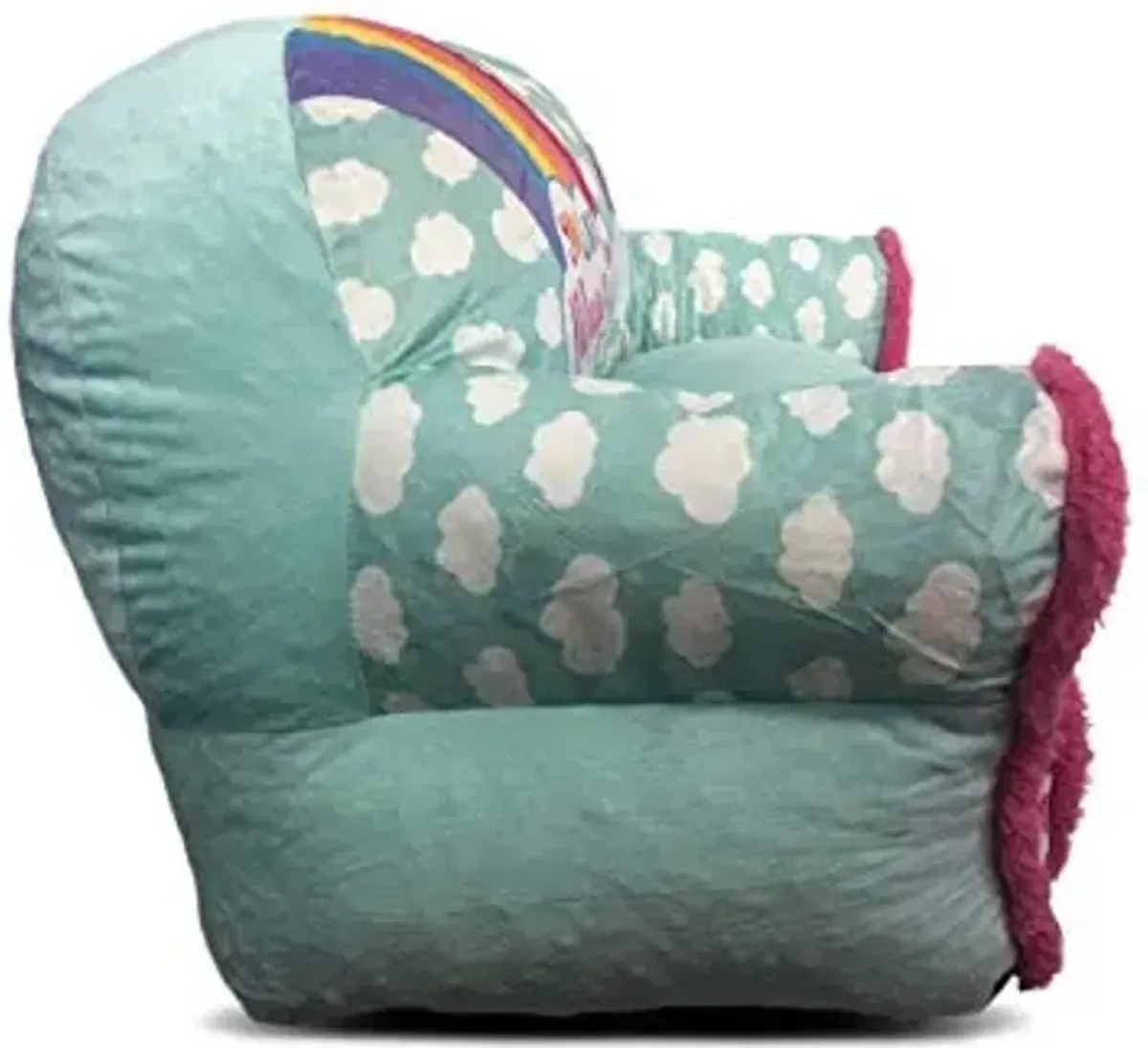 Heritage Kids Double Bean Bag Sofa Chair with Sherpa Trim, Unicorn You are Magical Print Large