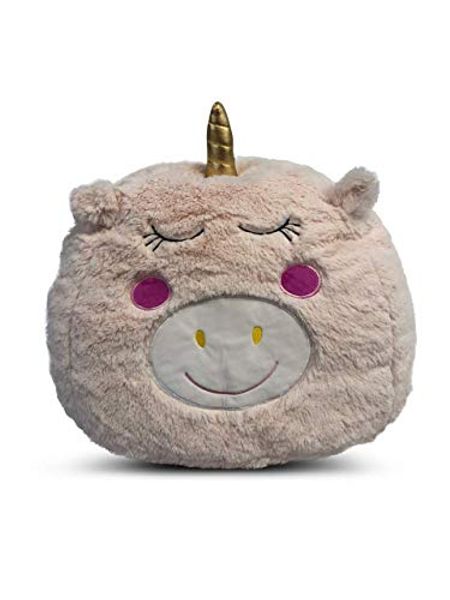 Heritage Kids Critter Faux Fur Unicorn Round Bean Bag Chair, Pink, Ages 2+