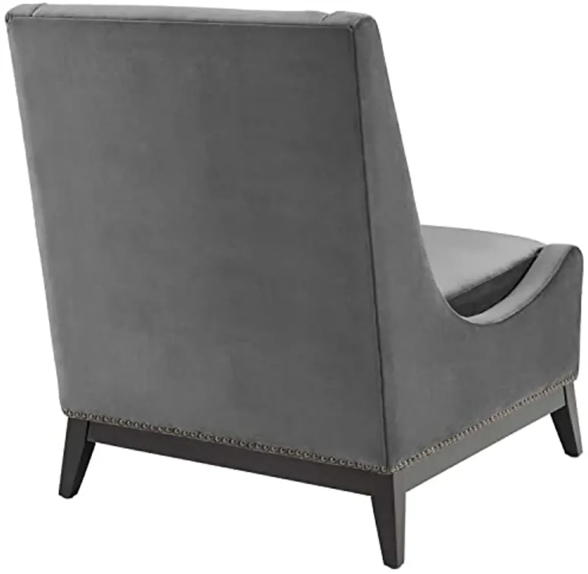 Modway Confident Upholstered Performance Velvet Set of 2, Two Lounge Chairs, Gray