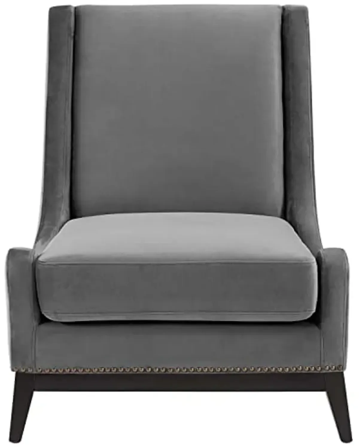 Modway Confident Upholstered Performance Velvet Set of 2, Two Lounge Chairs, Gray