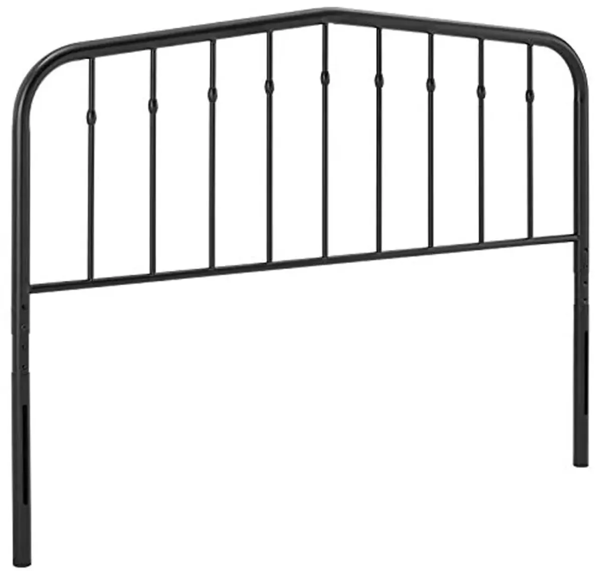 Modway Lennon Modern Farmhouse Metal King Headboard in Black