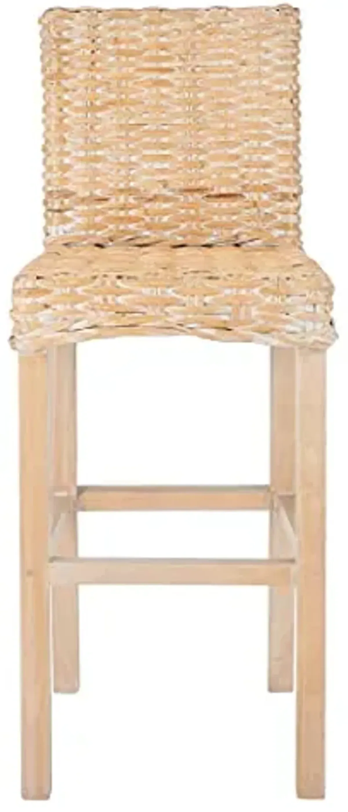 Safavieh Home Tobie Natural White Wash Rattan 30-inch Bar Stool