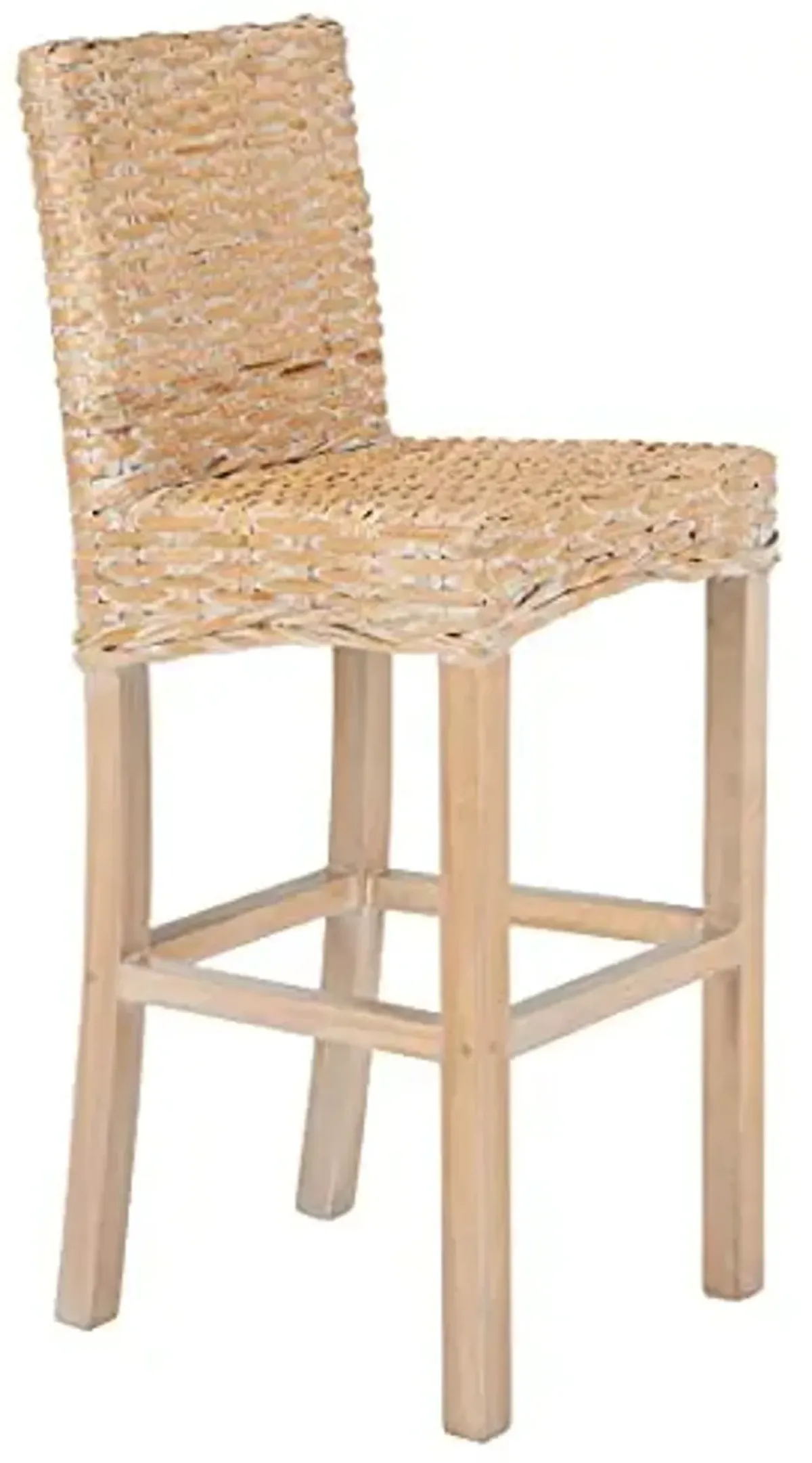 Safavieh Home Tobie Natural White Wash Rattan 30-inch Bar Stool