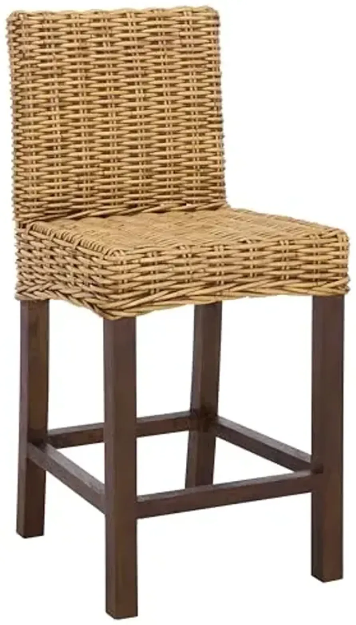 SAFAVIEH Home Tobie Honey Brown Wash Rattan 24-inch Counter Stool